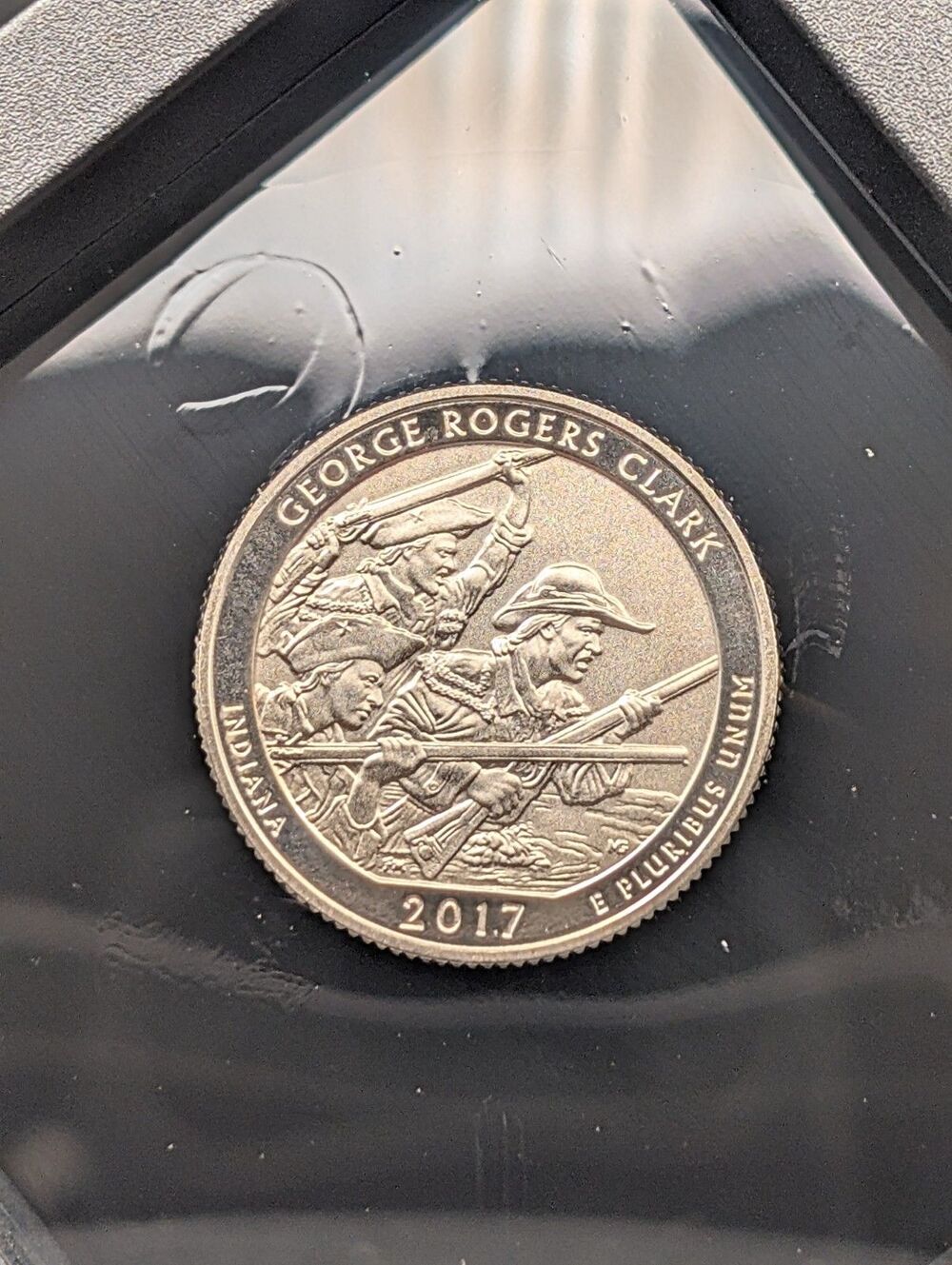 2017‑S George Rogers Clark Quarter • Enhanced Uncirculated • Display Case